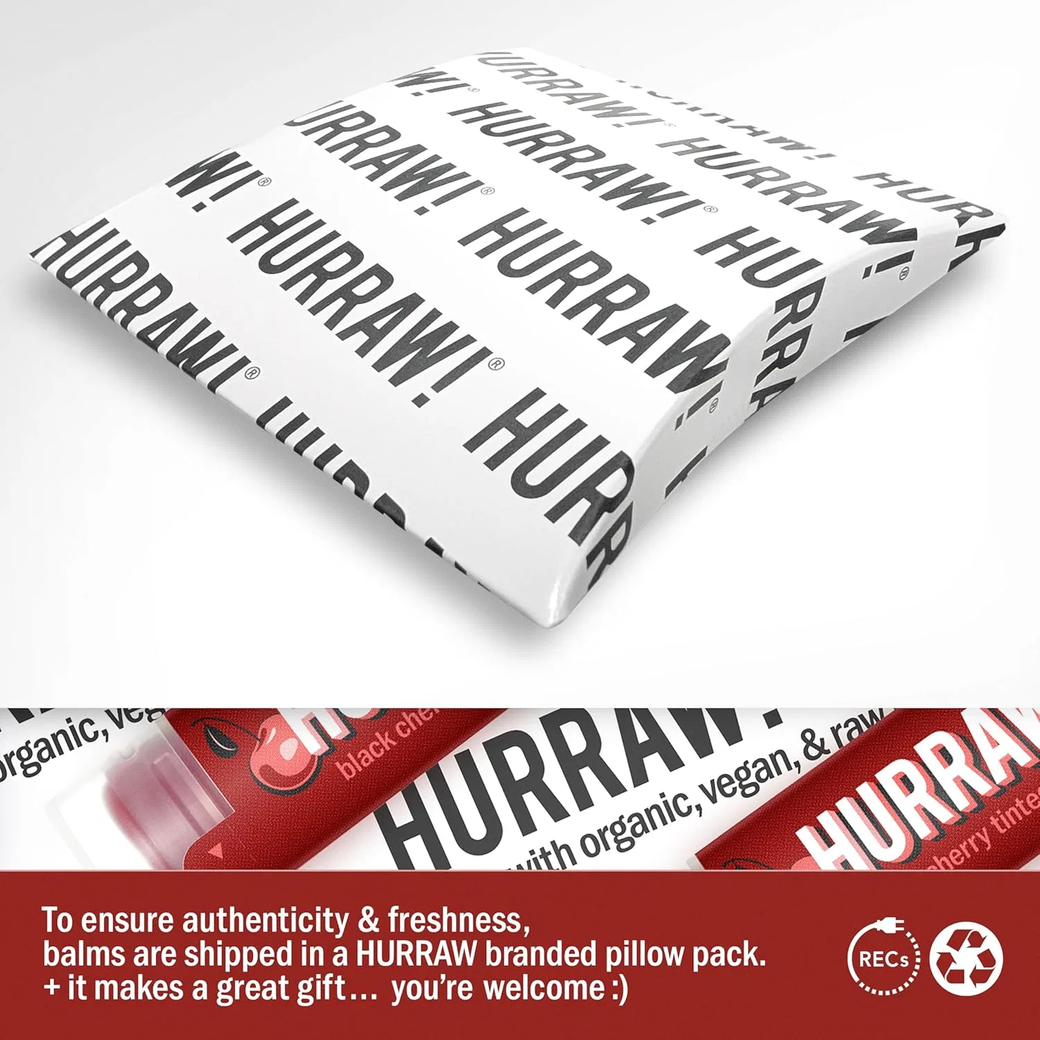 Бальзам для губ HURRAW! с черной вишней Hurraw! — фото 4