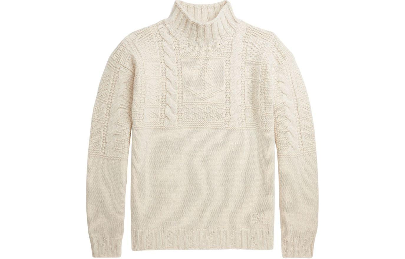 Свитер Anchor Aran-nit Polo Ralph Lauren, бежевый желтый — фото 3
