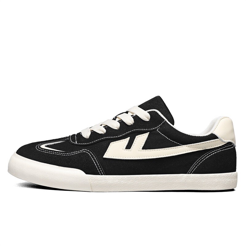 

Холщовые кеды унисекс с низким верхом белого цвета Warrior, цвет Black/Beige