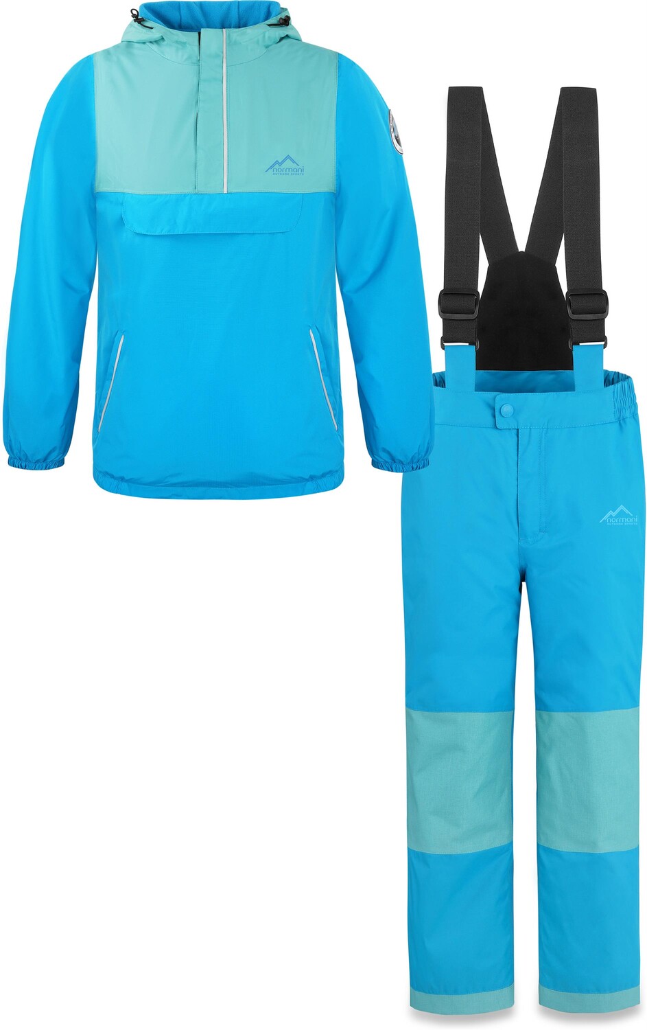 

Лыжные штаны Normani Outdoor Sports Kinder WinterSet Thermohose und Windbreaker, бирюзовый
