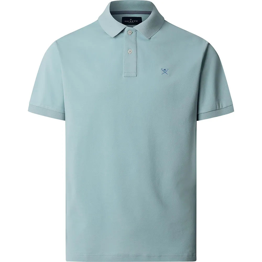

Поло Hackett HM5600148 с коротким рукавом, приталенного кроя, синий