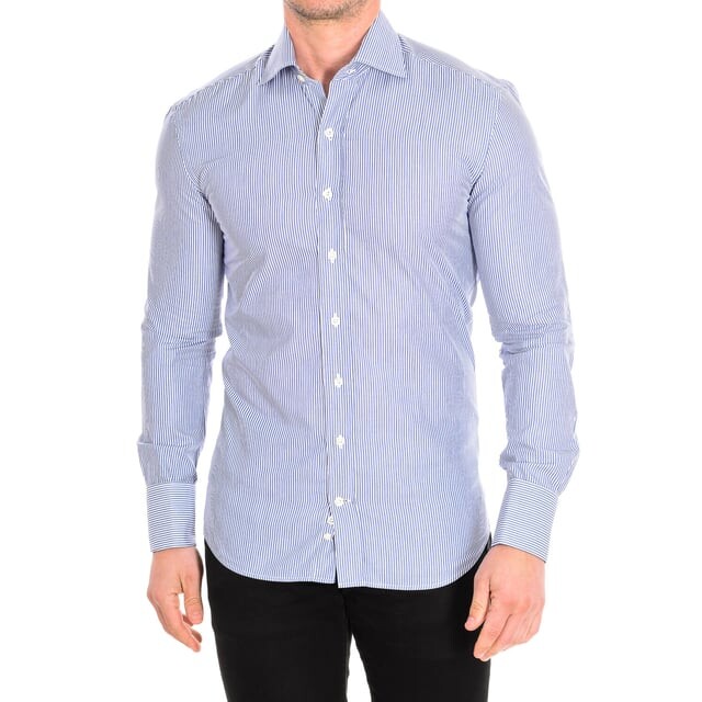 

Camisa manga larga slim bigarade05 мужчины Cafe Coton, синий