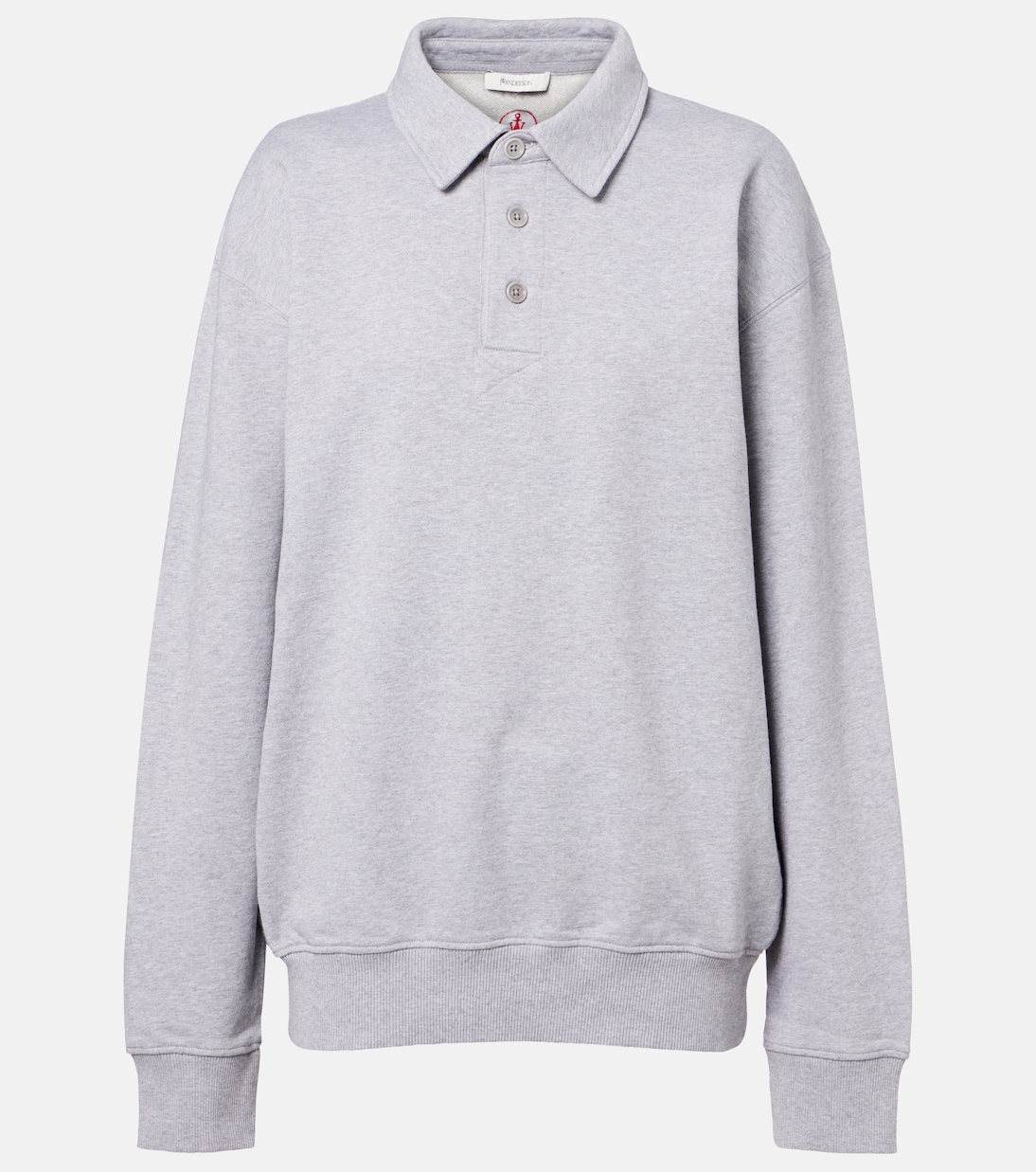 

Толстовка из хлопкового джерси с вышивкой JW Anderson, Mid Grey Melange