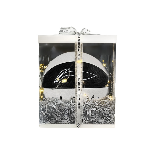 

LINING Баскетбольный мяч CBA Collection PU черный белый размер 7 тренировочный unisex