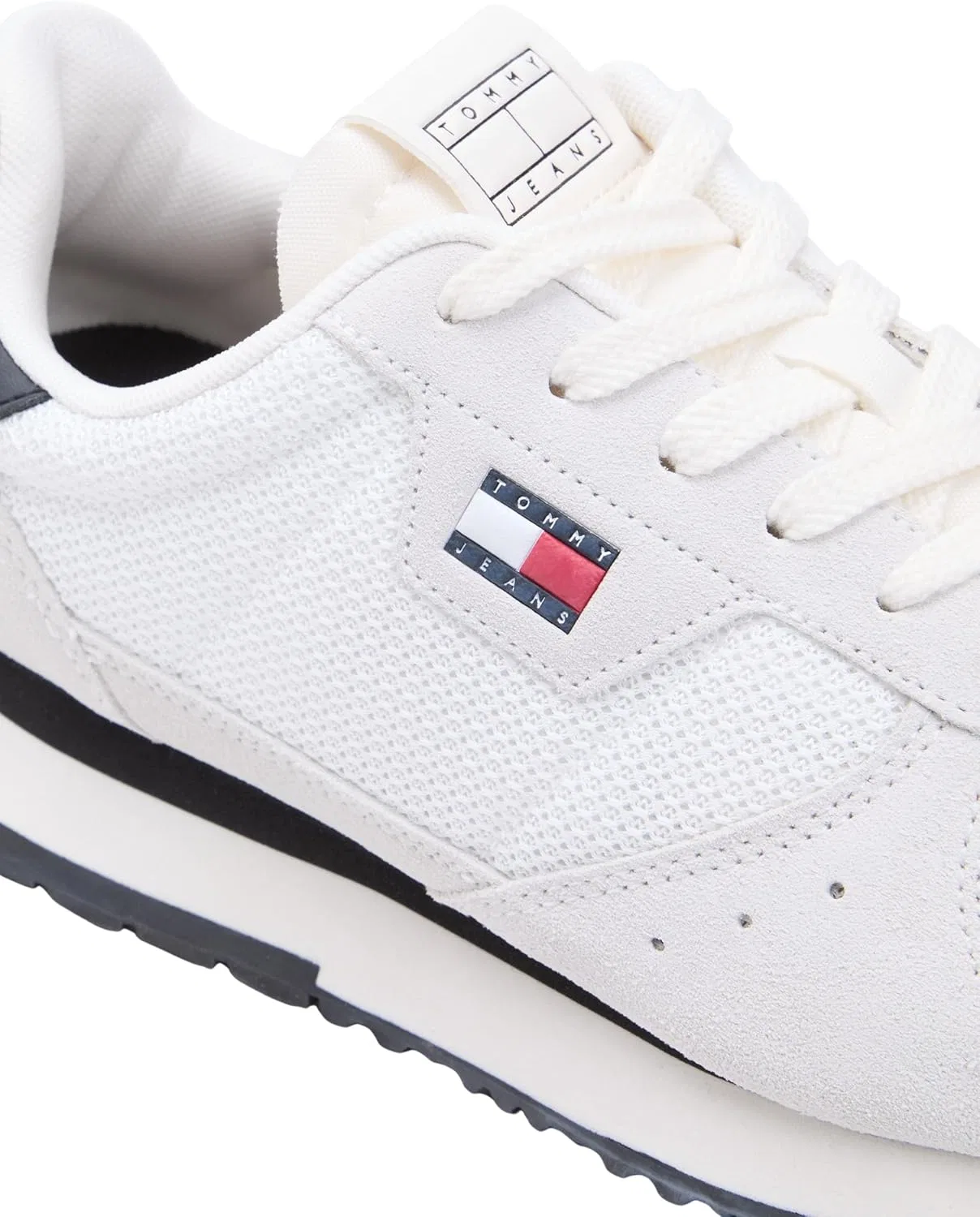 Мужские низкие кроссовки Tommy Jeans TJM Eva Runner Leather Em0em01690, White Ecru Black — фото 4