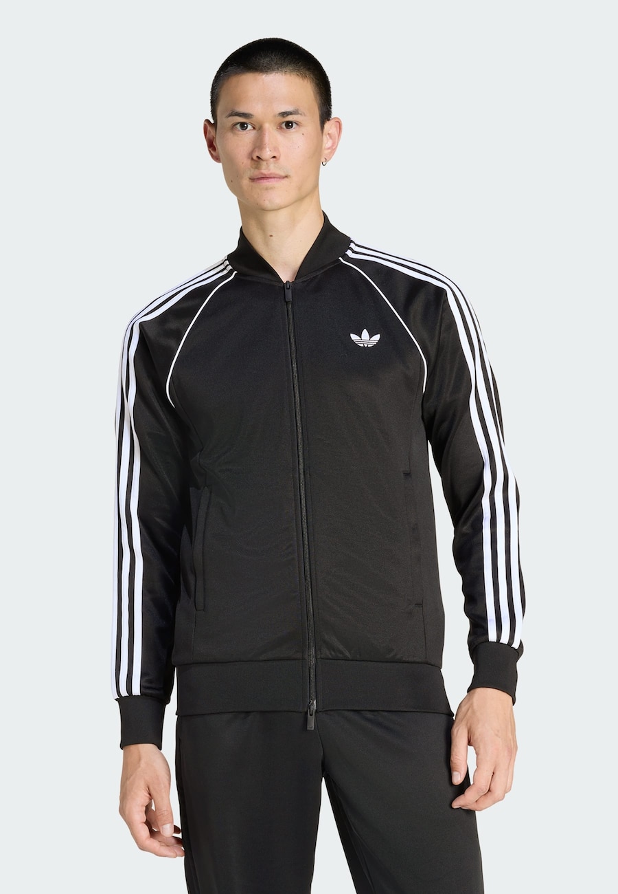 Толстовка с капюшоном на молнии ADIDAS ORIGINALS SST, черный — фото 3