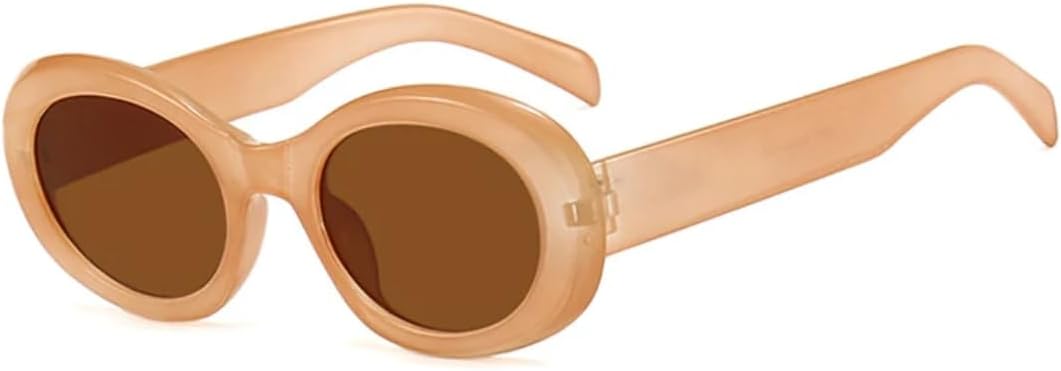 

Солнцезащитные очки с защитой UV400 | Маленькие овальные линзы конфетного цвета | для женщин и мужчин, для занятий спортом на открытом воздухе и вождения DSVIGF, Tea Brown