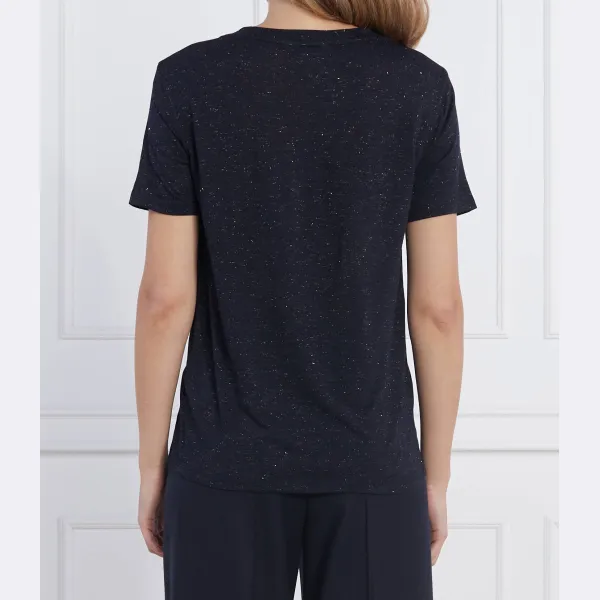 Футболка обычного кроя Reg v-nk fem из нержавеющей стали металлик Tommy Hilfiger, синий — фото 3