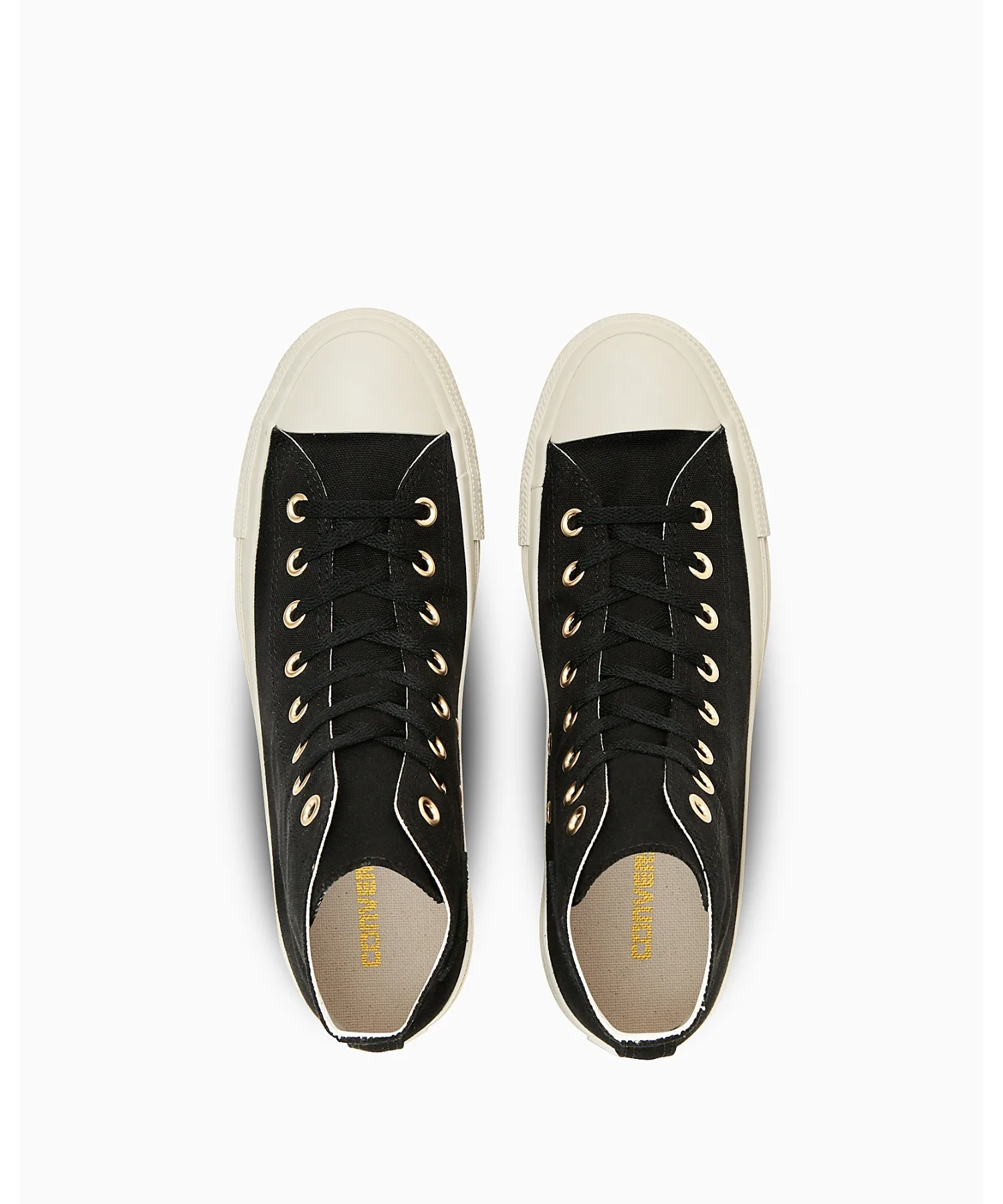 Кроссовки высокие с золотым логотипом Converse All Star GOLDLOGOPATCH HI черные — фото 4