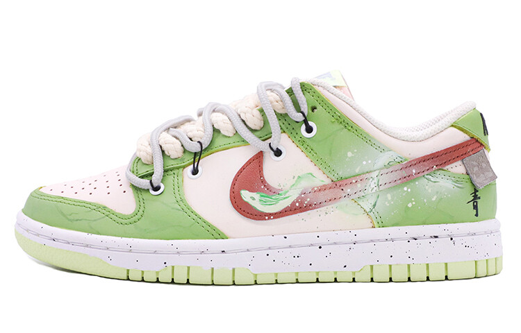 

Кроссовки Nike Dunk Skateboard Shoes Women's Low-Top Pink/Green