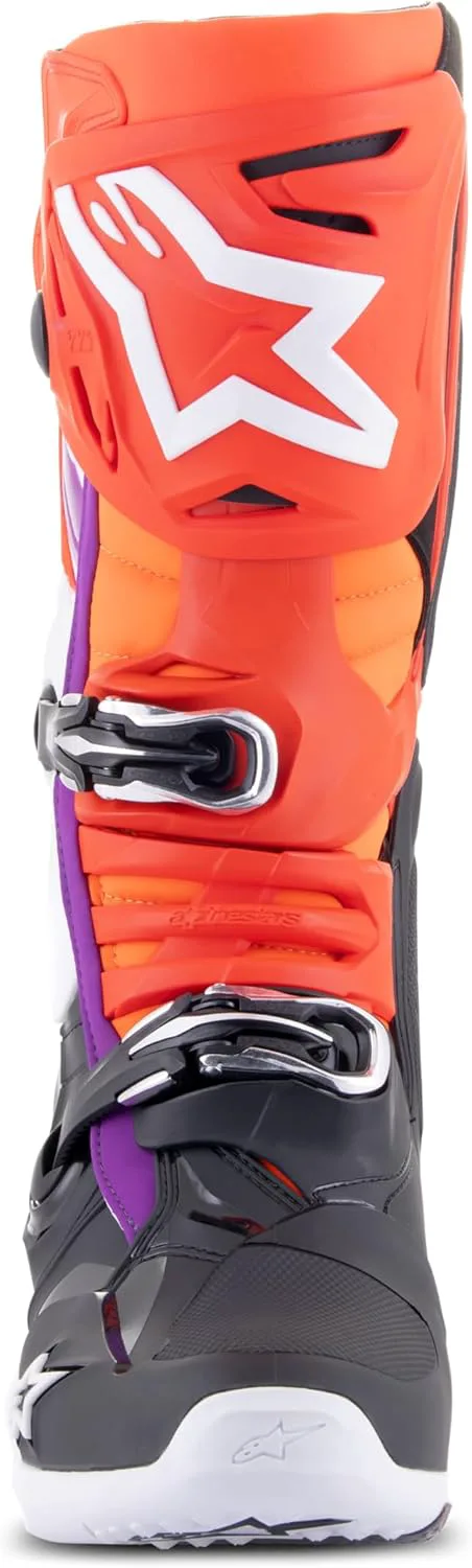

Ботинки Alpinestars Tech 10 MX (черный/флуоресцентно-красный/флуоресцентно-оранжевый/белый, 12), красный/оранжевый/белый