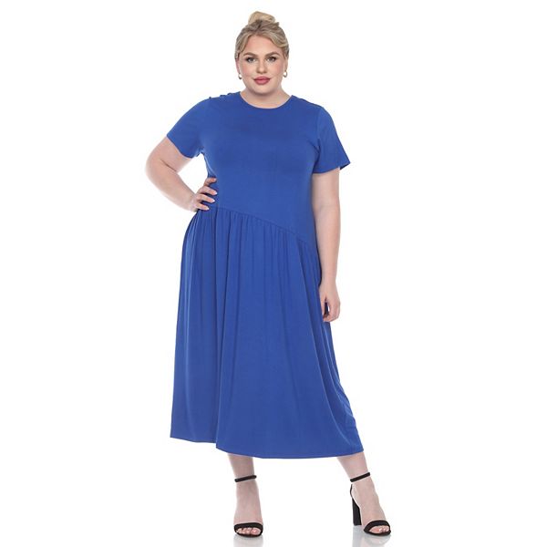 

Женское платье макси с короткими рукавами plus size Wm Fashion, Royal