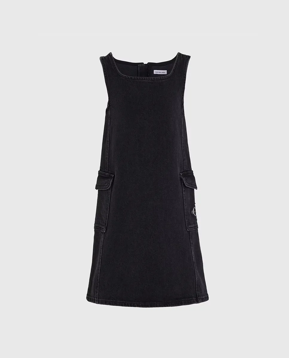 

Джинсовое платье для девочки Calvin Klein, черный