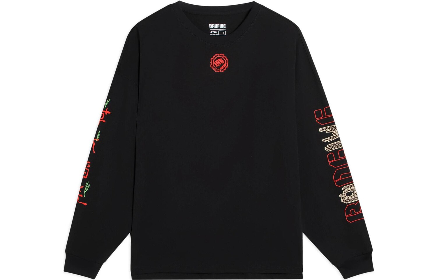 

Футболка Badfive унисекс черная Lining, черный