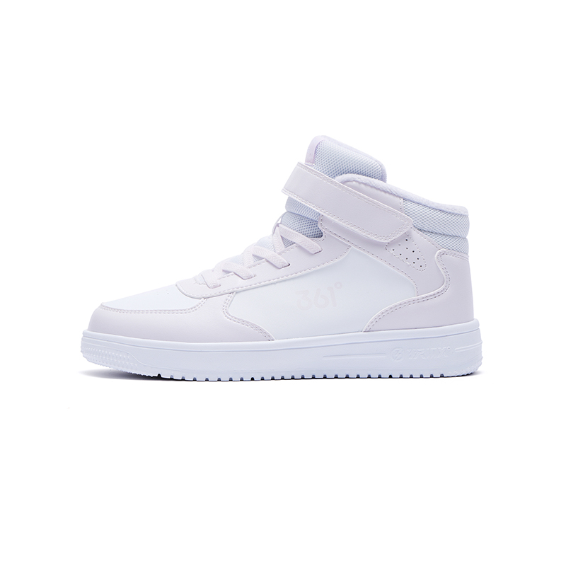 

361°KIDS Антискользящие и износостойкие утепленные высокие детские кроссовки для скейтбординга white rose water purple для подростков