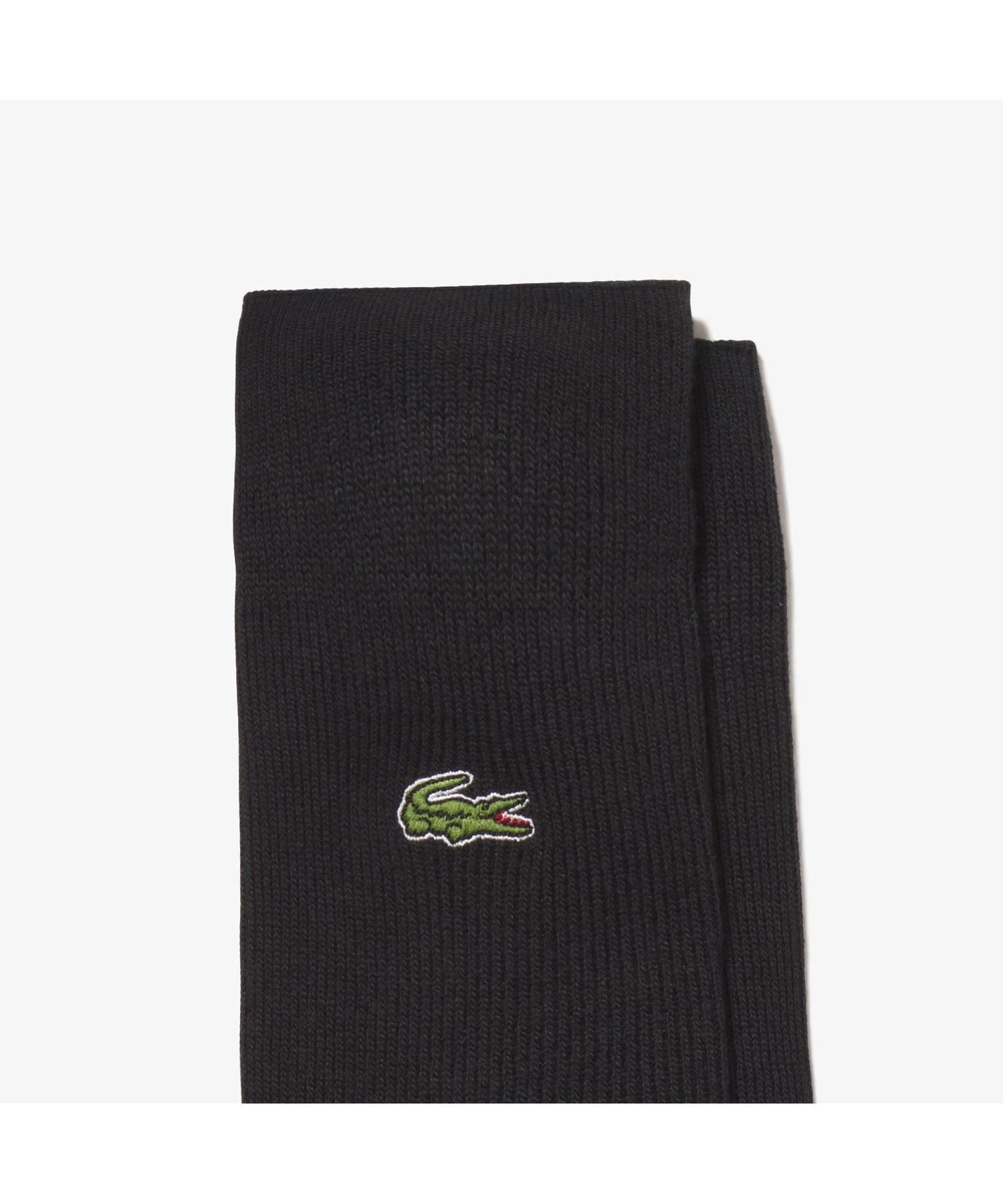 Носки с эмблемой часов, трикотажная резинка 1*1 LACOSTE, Black — фото 2