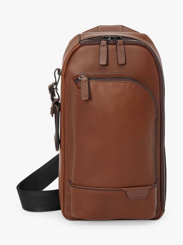 

Кожаная сумка gregory sling TUMI, цвет Cognac