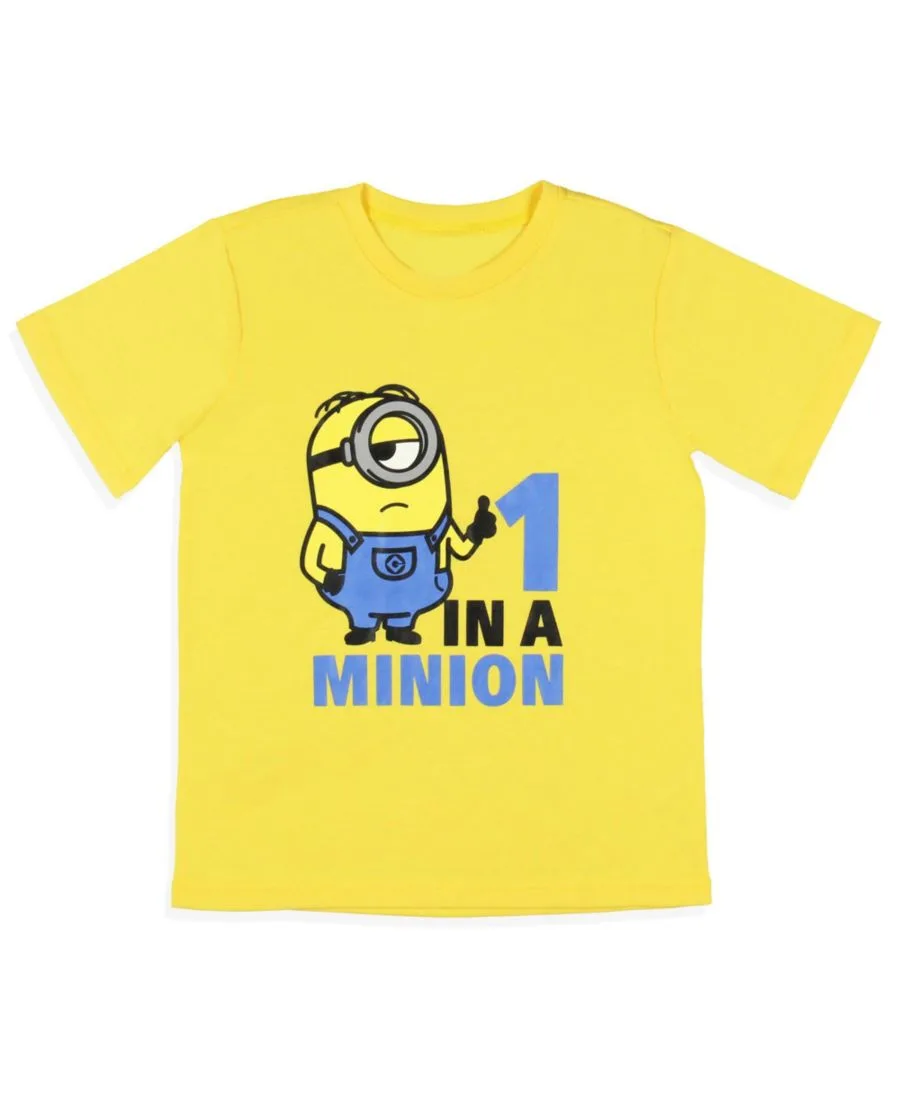 Детский пижамный комплект "Миньоны 1 из 2" для мальчиков Despicable Me, желтый — фото 2