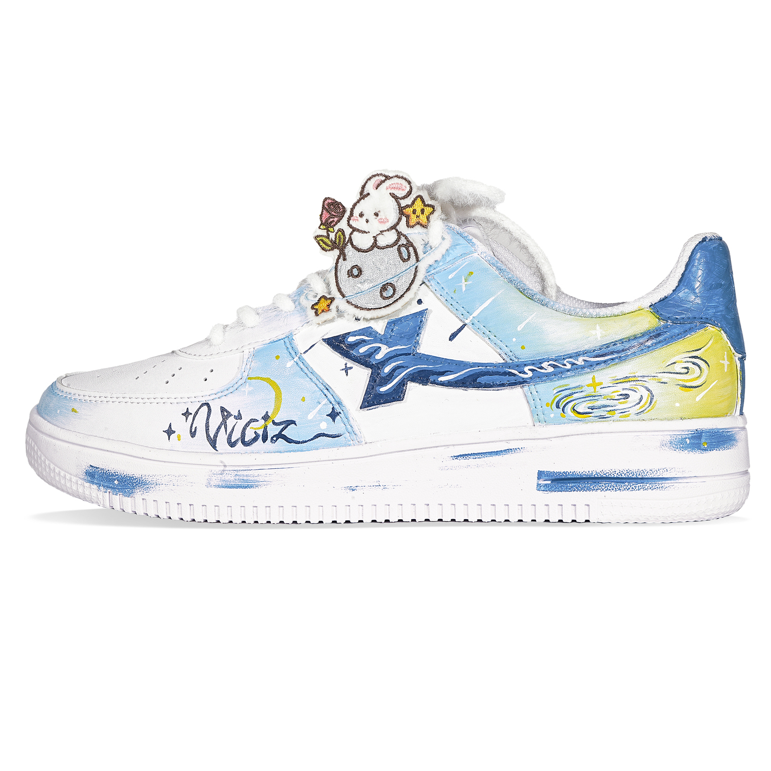 

XTEP Air Force One нескользящие амортизирующие износостойкие лоу-топ скейтбордские кроссовки унисекс синий белый, цвет Blue White