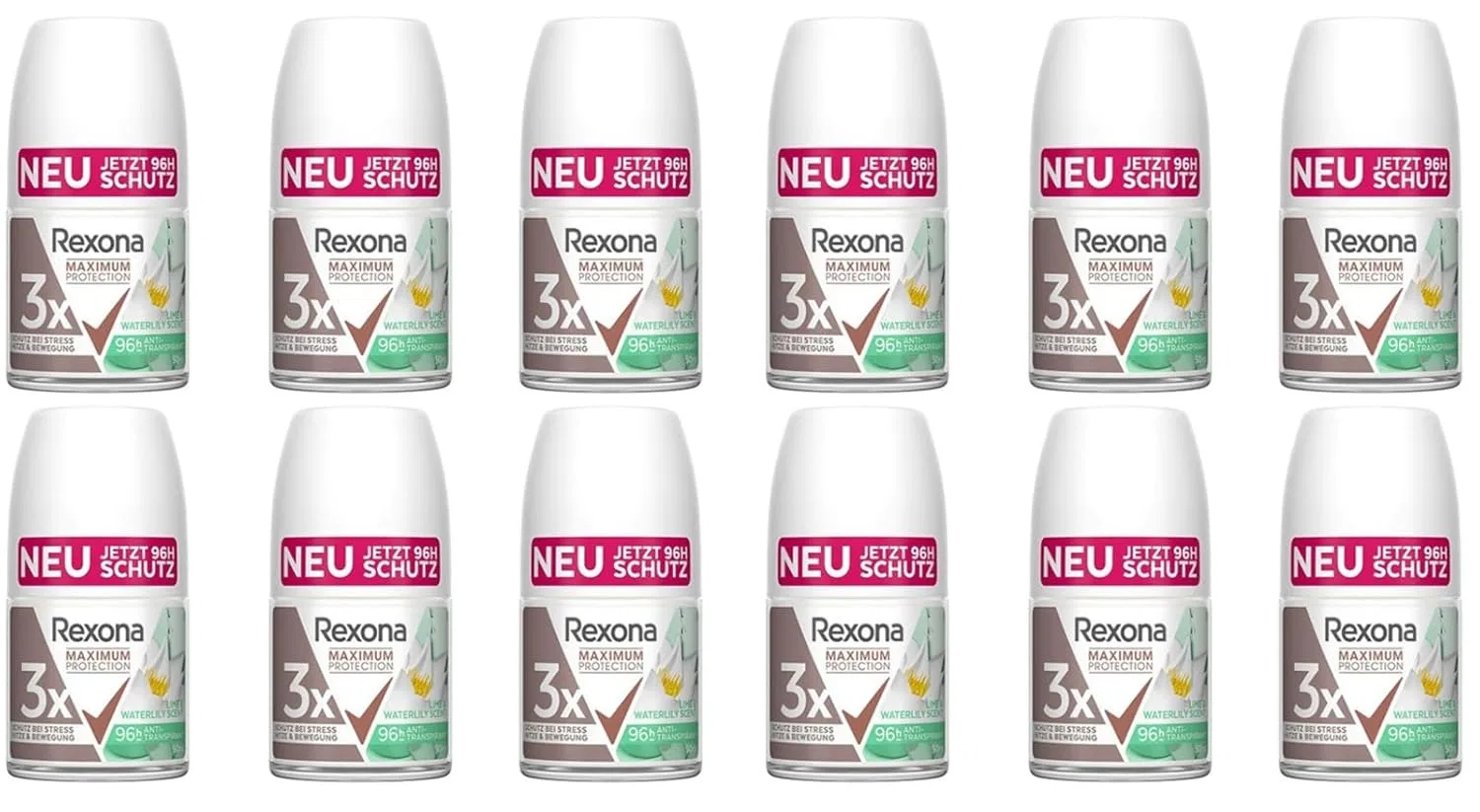 Дезодорант-ролик Maximum Protection «Лайм и Кувшинка» от Rexona, 50 мл (12 шт.) Rexona