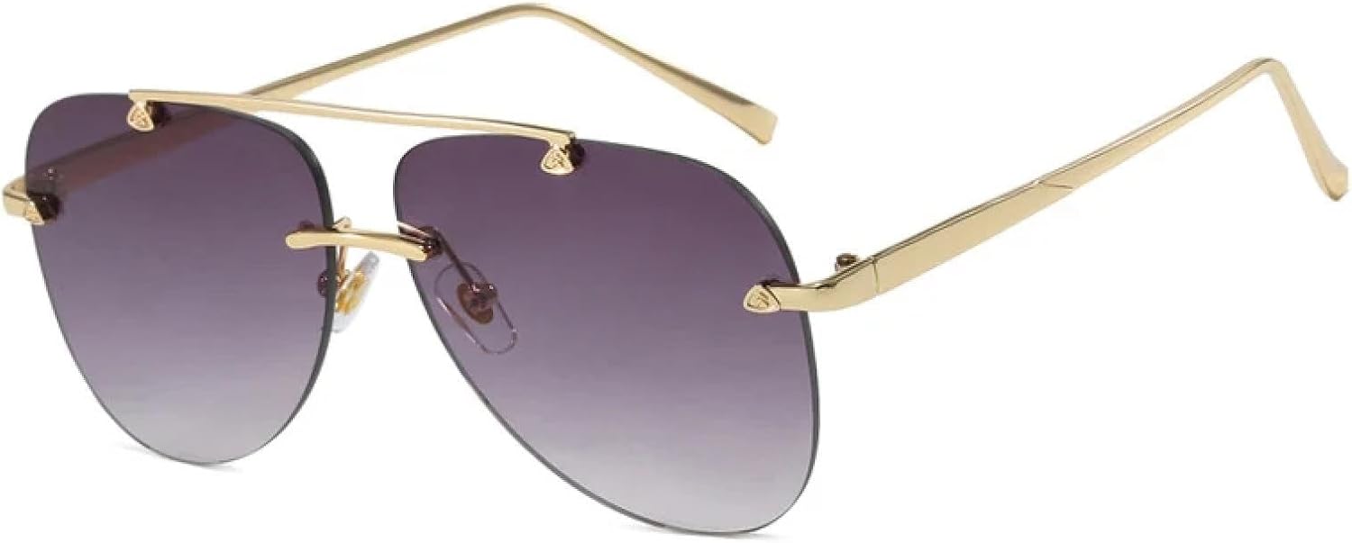 

Модные женские солнцезащитные очки большого размера, роскошные металлические солнцезащитные очки для женщин, стильные винтажные очки с защитой от УФ-излучения UV400 TKKTLLT, Gold Gradient Gray