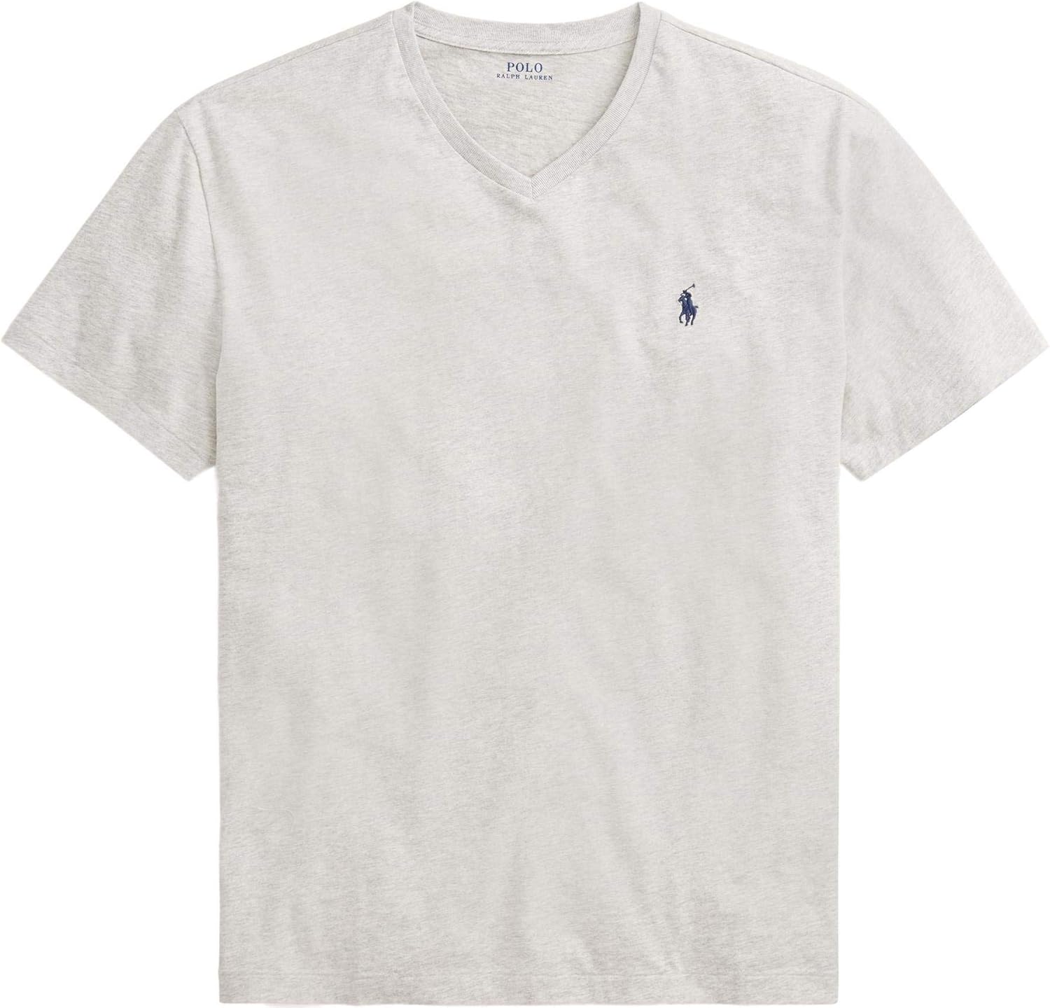 

Мужская футболка Polo Ralph Lauren с V-образным вырезом, Basic Grey Heather, Серый, Мужская футболка Polo Ralph Lauren с V-образным вырезом, Basic Grey Heather