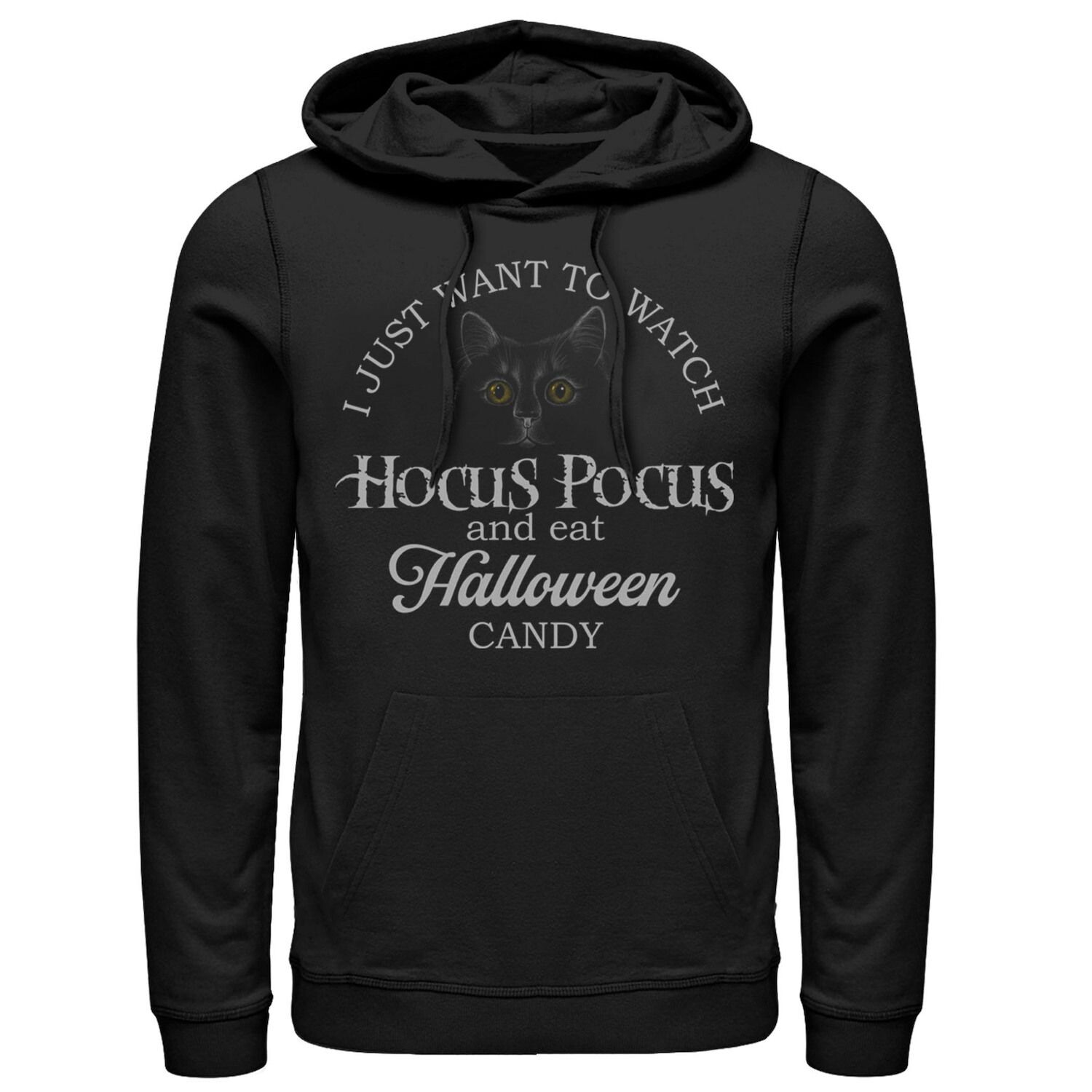 

Мужская толстовка с капюшоном Disney Hocus Pocus «Я просто хочу посмотреть и съесть конфеты» Licensed Character