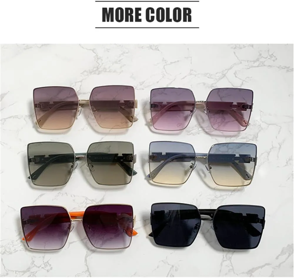 

Солнцезащитные очки без оправы для женщин, солнцезащитные очки для мужчин, оправа для женских солнцезащитных очков UV400, черные, один размер MTZJH, One Color