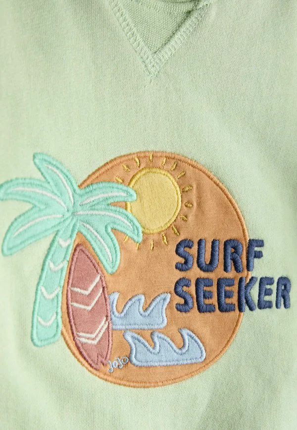 Толстовка стандартного кроя с морской аппликацией Jojo Maman Bébé, Sage Green Surf Seeker — фото 3