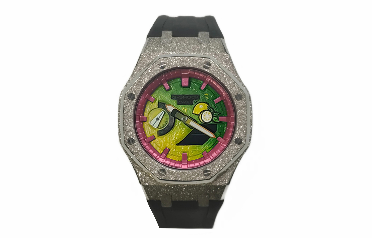 

CASIO Часы Men Liquid Crystal/Analog Dual Display Series 44mm Black Watch, Lemon Dial