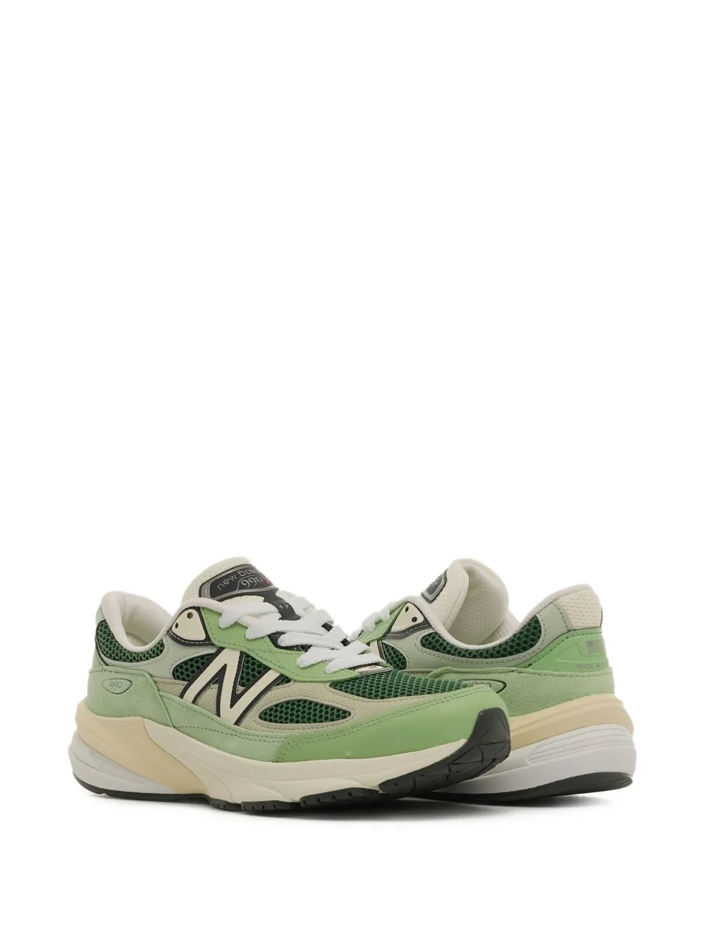 Кроссовки в стиле колор-блок NEW BALANCE, зеленый — фото 2