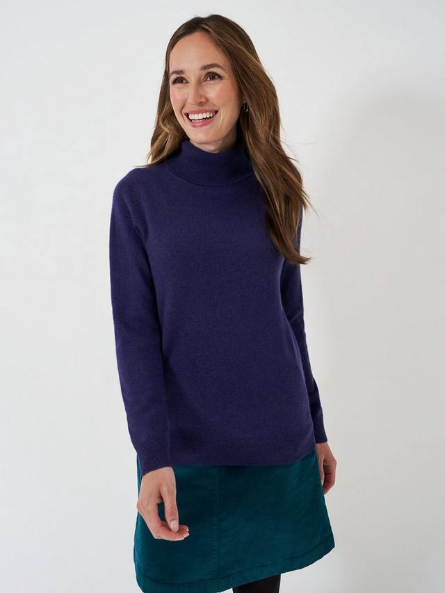 

Шерстяной кашемировый джемпер с круглым вырезом Crew Clothing, цвет Navy Blue
