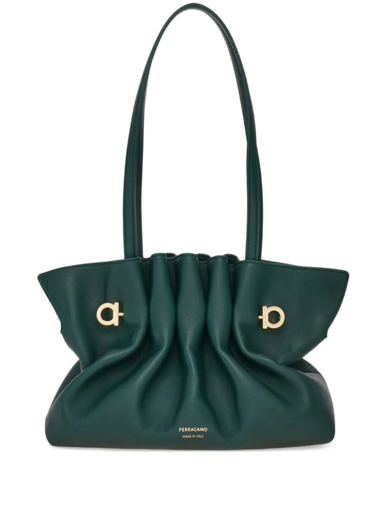 

Ferragamo сумка на плечо Soft со сборками, зеленый