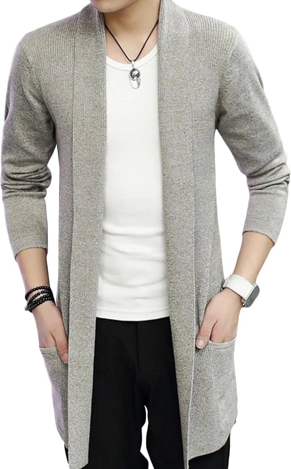 

Мужской вязаный кардиган с лацканами Maiyifu-GJ