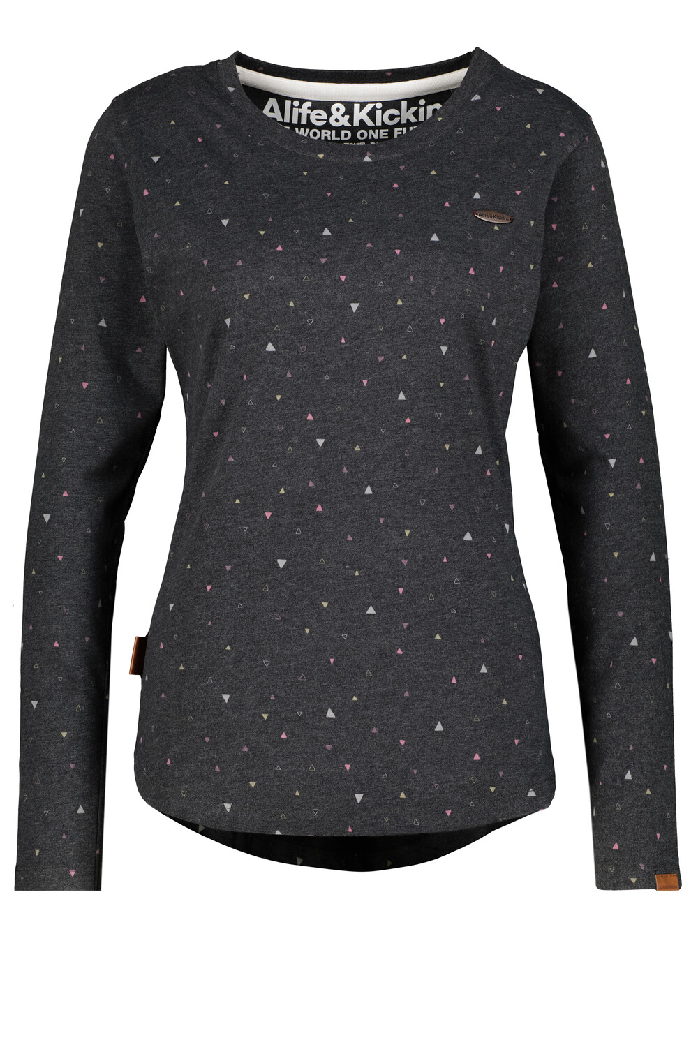 

Лонгслив alife and kickin Langarmshirt,, Shirt, Longshirt, Oversize Shirt LeaAK B, цвет moonless melange