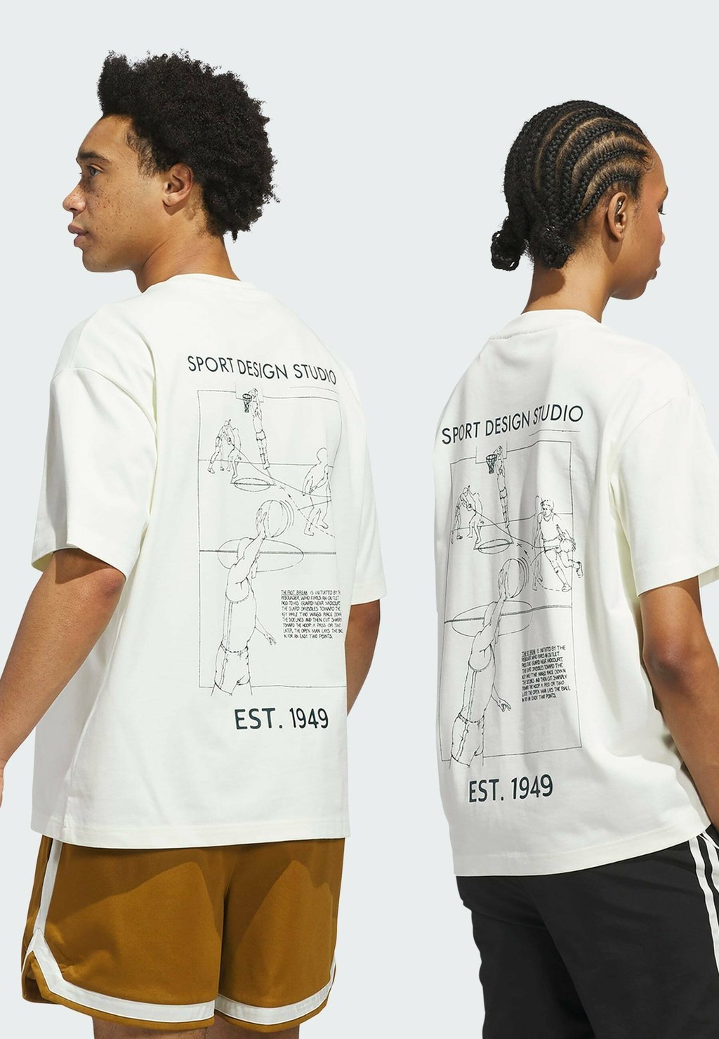 

Футболка с принтом Adidas Originals, кремовый