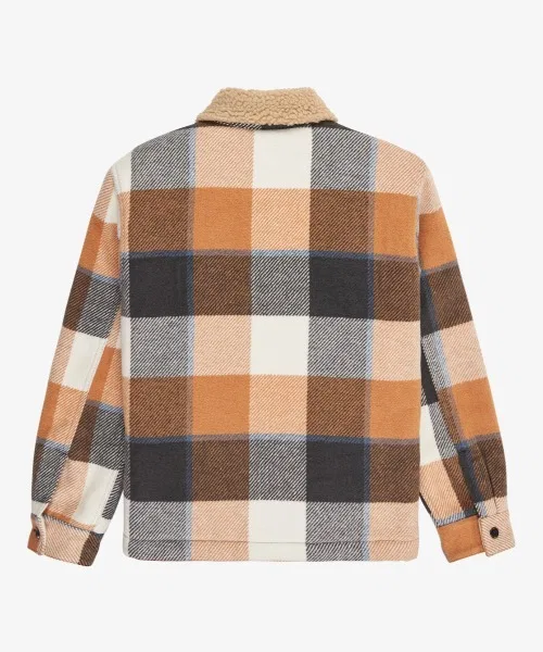 Куртка-бомбер Quiksilver DNA Sherpa Harringto для детей, коричневая — фото 2