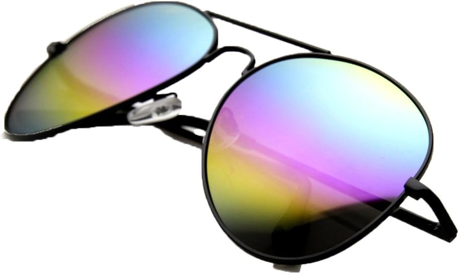 

Классические женские солнцезащитные очки-авиаторы в стиле «пилот» с металлической оправой, радужными линзами и защитой от УФ-излучения. Модные и стильные очки Fashion Culture, Black