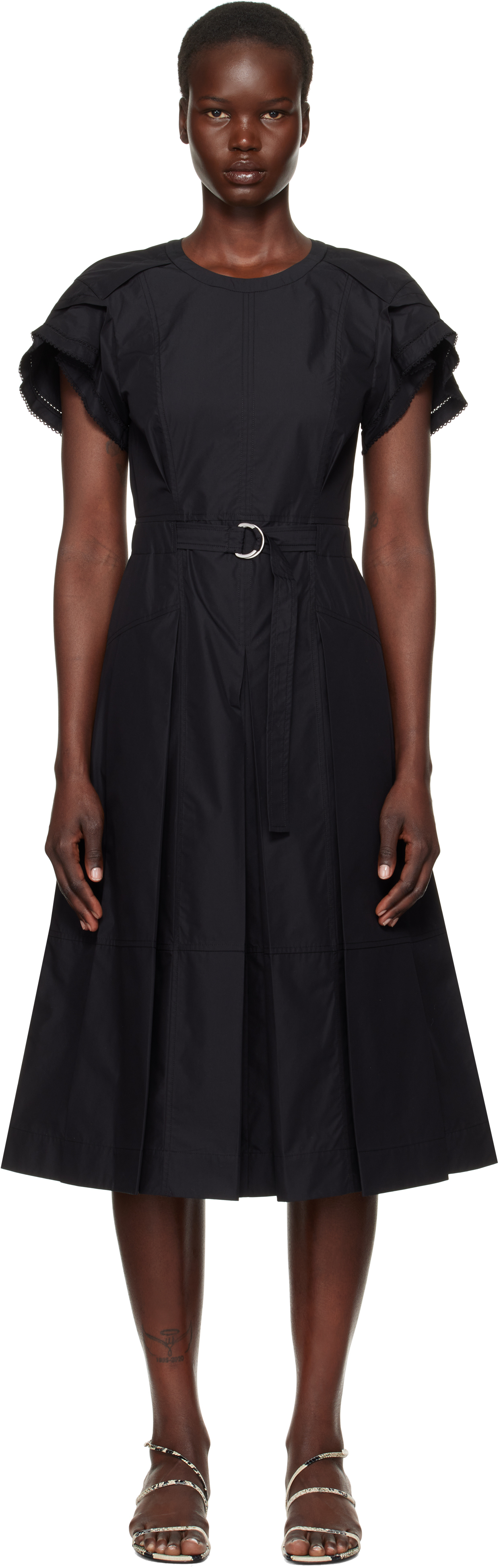 

Платье миди с каскадными лепестками на рукавах 3.1 Phillip Lim