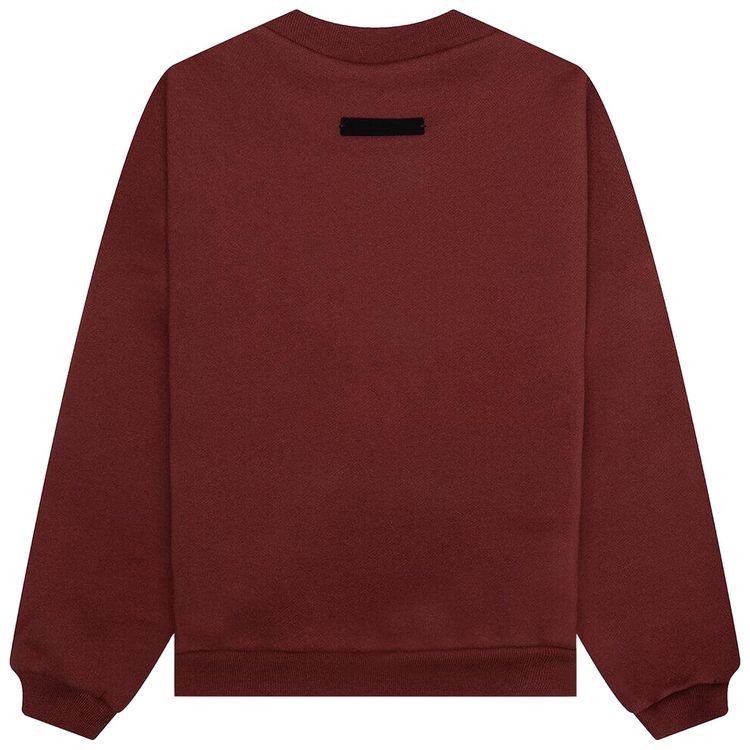 Детская флисовая толстовка с круглым вырезом Fear of God Essentials, красный — фото 2