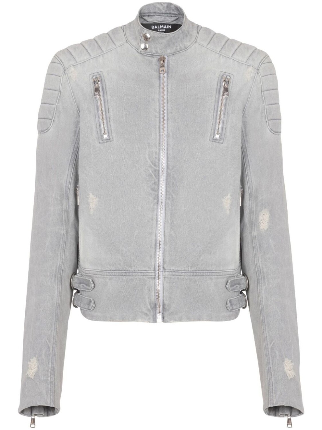 

Balmain джинсовая куртка на молнии, серый