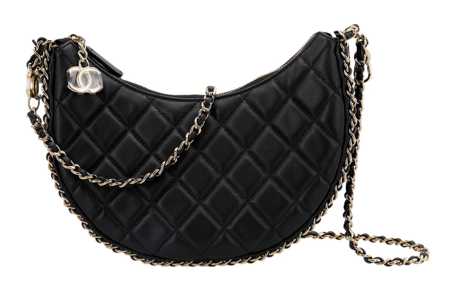 

CHANEL Барашек Сумка-пельмень Сумка-торба Кроссбод сумка Женская черная плечевая сумка