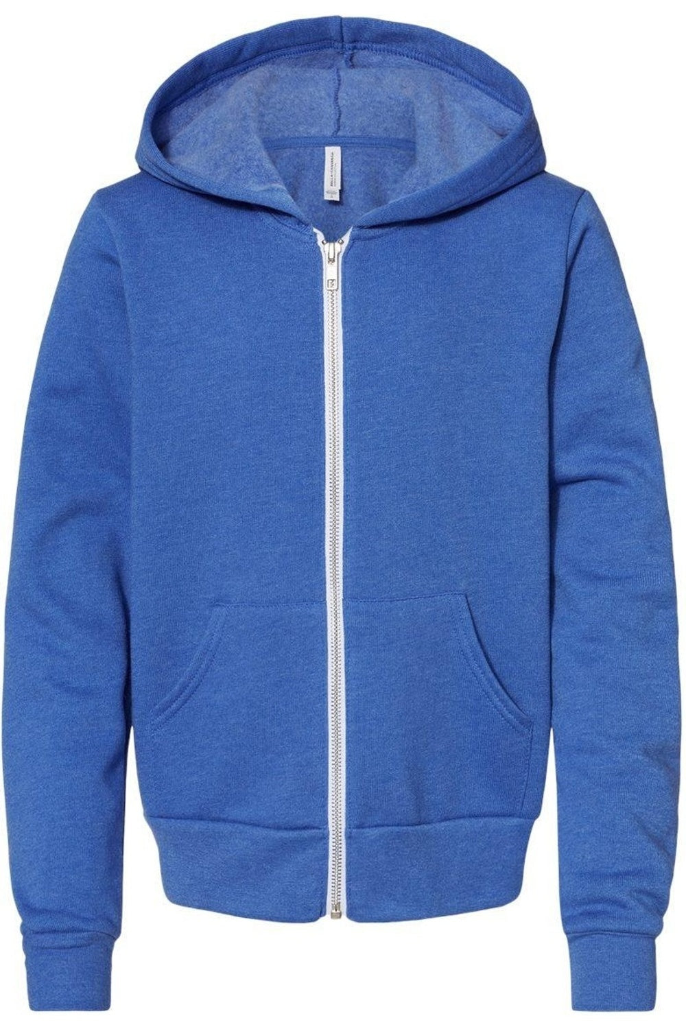 

BELLA + CANVAS Молодежная флисовая толстовка с полной застежкой-молнией, Heather True Royal