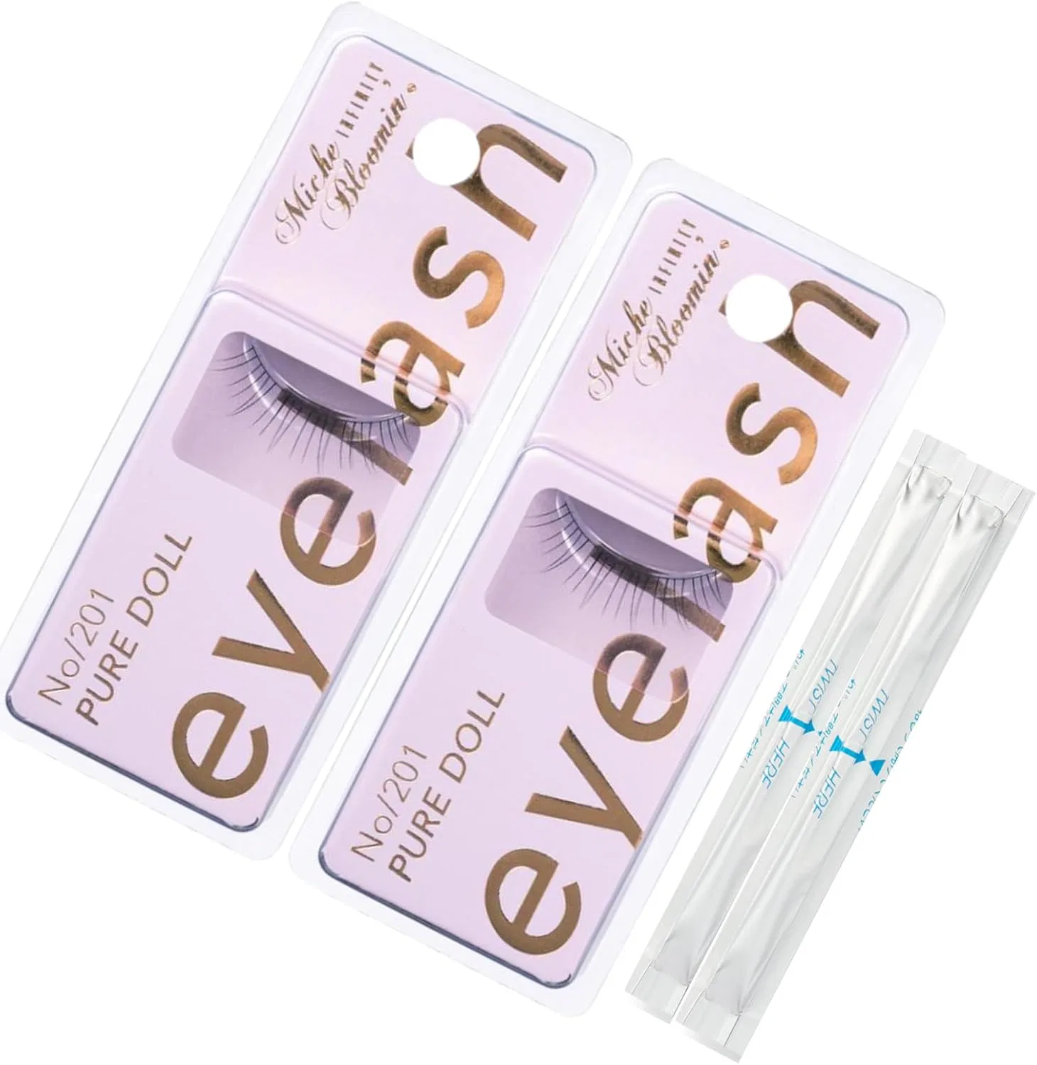 Накладные ресницы Mish Bloomin Infinity Pure Doll 2 пары с палочкой для красоты, черные