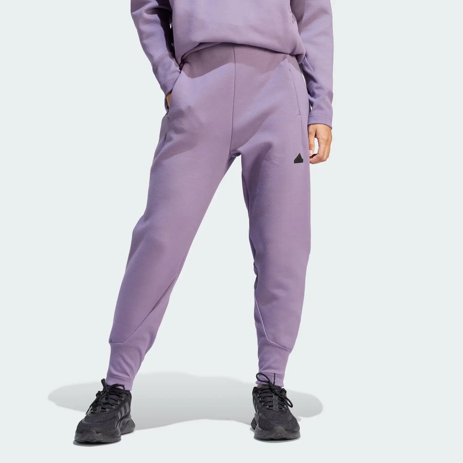 Z.N.E. Collection вязаные спортивные штаны женские violet Adidas, темно-серый — фото 4