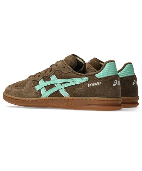 Мужские кроссовки ASICS SKYHAND OG из замши коричневые — фото 2
