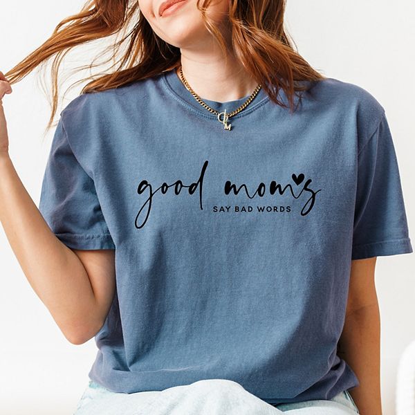 

Футболка Good mom's say bad words heart garment dyed Simply Sage Market, Blue Jean, Зеленый, Футболка Good mom's say bad words heart garment dyed Simply Sage Market, Blue Jean