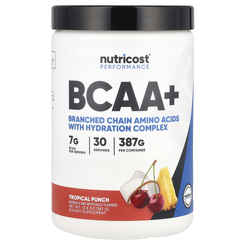 

Nutricost, Performance, BCAA +, тропический пунш, 387 г (13,8 унции)