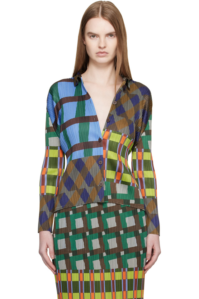 

Pleats Please Issey Miyake Многоцветная гармоничная блузка