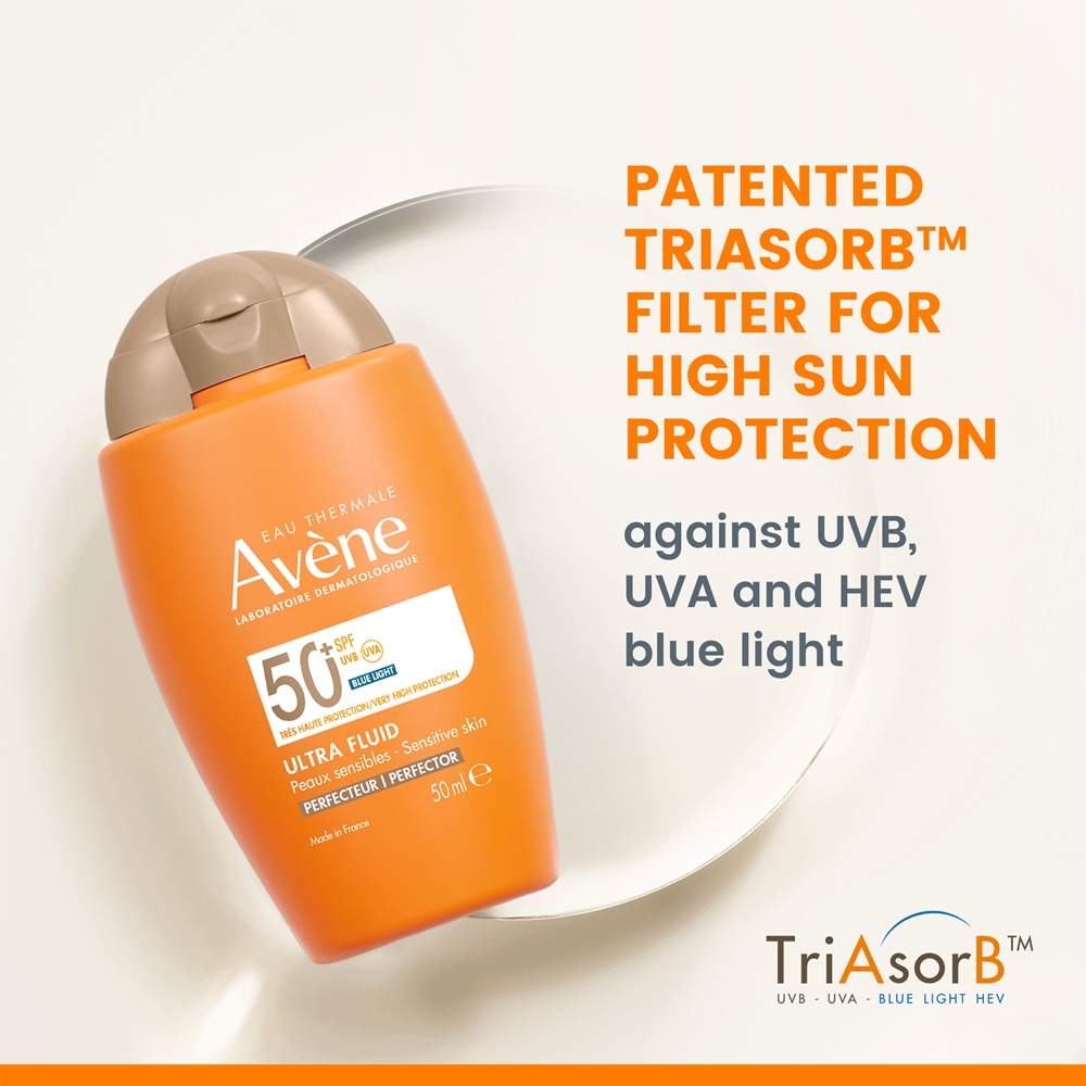 Солнцезащитный ультрафлюид Perfector с легкой текстурой, флюид с оттенком SPF 50+ Avène, 50 мл — фото 4